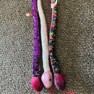 Sequined Plush Snakes